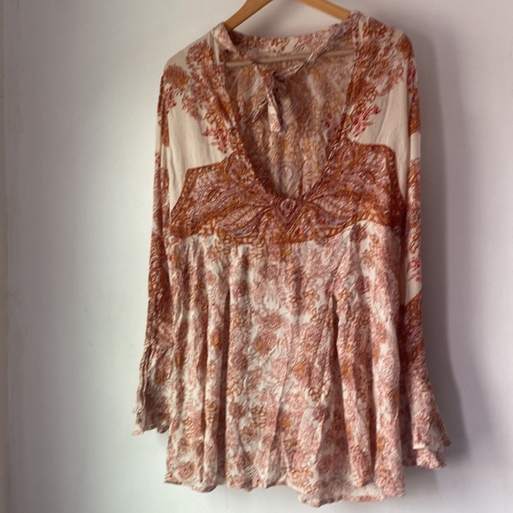Free People M Lady Luck Print Tunic Dress - Picture 9 of 13